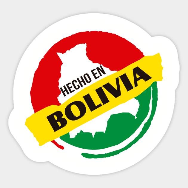 Hecho en Bolivia Hecho En Bolivia Sticker TeePublic